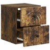Cabinet de chevet mural 2 pcs Chêne fumé 33 x 34,5 x 40 cm 634144634144