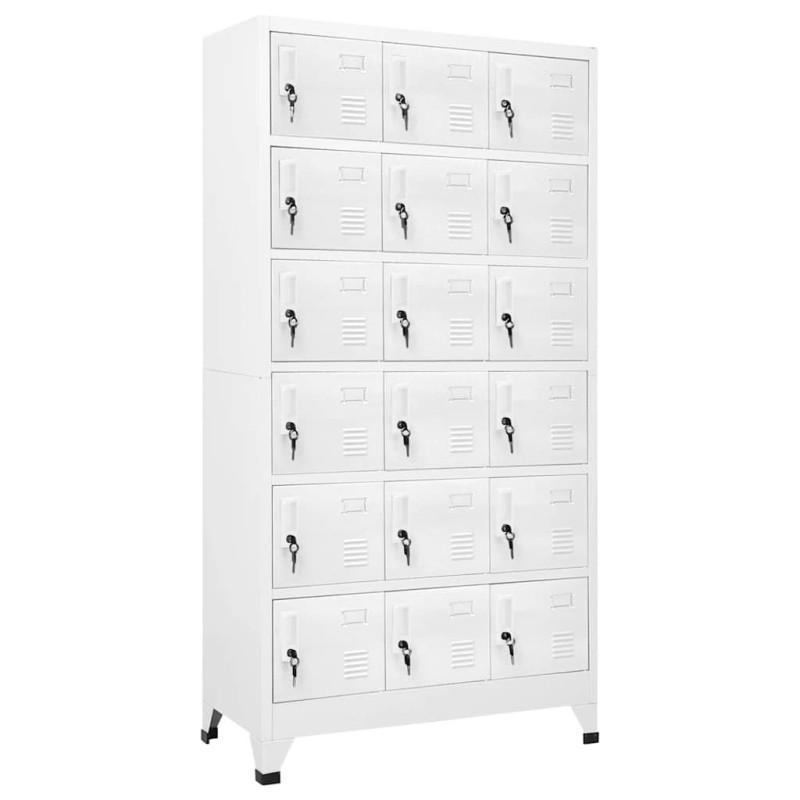 Armoire à casier avec 18 compartiments Métal 90x40x180 cm  634147634147