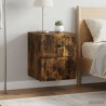 Cabinet de chevet mural 2 pcs Chêne fumé 33 x 34,5 x 40 cm 634154634154