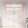 Voilages à œillets 2 pcs rose clair 140 x 225 cm 634158634158