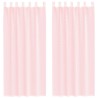Voilages à œillets 2 pcs rose clair 140 x 225 cm 634158634158