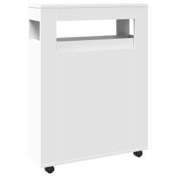 Meuble étroit de salle de bain à roulettes blanc 634162634162