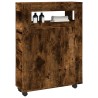 Meuble étroit de salle de bain à roulettes chêne fumé 634163634163
