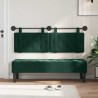 Tête de lit suspendue Avec lumière LED Vert foncé Velours 634166634166