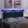Tête de lit suspendue Avec lumière LED Vert foncé Velours 634166634166