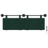 Tête de lit suspendue Avec lumière LED Vert foncé Velours 634166634166