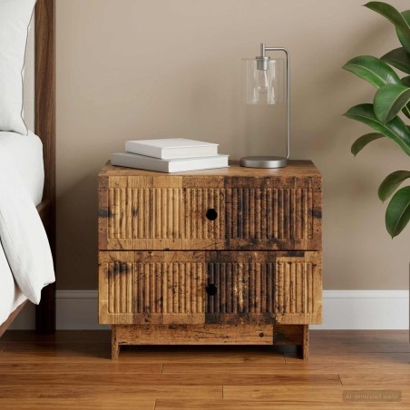 Cabinet de chevet avec tiroir Bois ancien 62 x 34,5 x 47,5 cm 634168634168