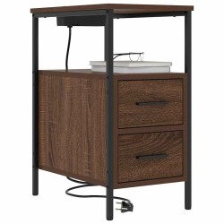 Cabinet de chevet avec tiroir 2 pcs Chêne brun 30 x 48 x 61 cm 634169634169