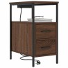 Cabinet de chevet avec tiroir 2 pcs Chêne brun 30 x 48 x 61 cm 634169634169
