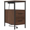 Cabinet de chevet avec tiroir 2 pcs Chêne brun 30 x 48 x 61 cm 634169634169