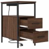 Cabinet de chevet avec tiroir 2 pcs Chêne brun 30 x 48 x 61 cm 634169634169