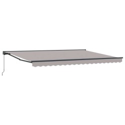Auvent rétractable manuel Gris clair 4,5 × 3,5 m 634173634173
