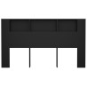 Armoire de tête de lit Noir 180x18,5x104,5 cm 634182634182