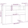 Armoire de tête de lit Noir 180x18,5x104,5 cm 634182634182