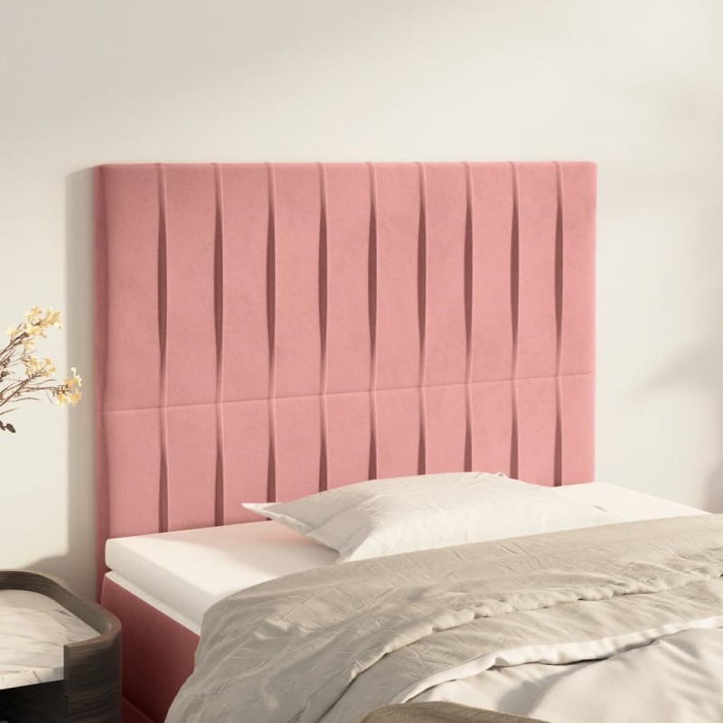Tête de lit Rose 100x5x118/128 cm Velours 634185634185