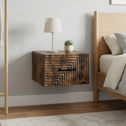 Cabinet de chevet mural 2 pcs Chêne fumé 34,5 x 33 x 20 cm 634186634186