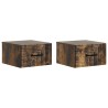 Cabinet de chevet mural 2 pcs Chêne fumé 34,5 x 33 x 20 cm 634186634186