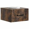Cabinet de chevet mural 2 pcs Chêne fumé 34,5 x 33 x 20 cm 634186634186