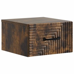 Cabinet de chevet mural 2 pcs Chêne fumé 34,5 x 33 x 20 cm 634186634186