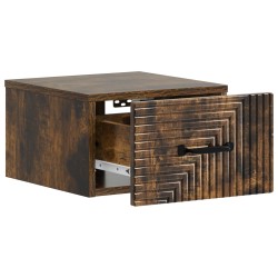 Cabinet de chevet mural 2 pcs Chêne fumé 34,5 x 33 x 20 cm 634186634186