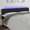 Tête de lit à LED Noir 180x7x78/88 cm Tissu 634188634188