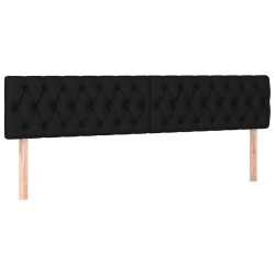 Tête de lit à LED Noir 180x7x78/88 cm Tissu 634188634188