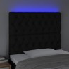 Tête de lit à LED Noir 90x7x118/128 cm Tissu 634190634190