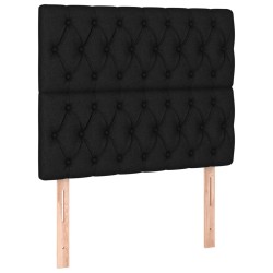 Tête de lit à LED Noir 90x7x118/128 cm Tissu 634190634190