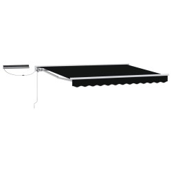 Auvent rétractable électrique Noir et Blanc 3 x 2,5 m 634191634191
