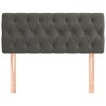 Tête de lit Gris foncé 100x7x78/88 cm Velours 634192634192