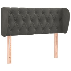 Tête de lit avec oreilles Gris foncé 103x23x78/88 cm Velours 634193634193