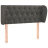 Tête de lit avec oreilles Gris foncé 103x23x78/88 cm Velours 634193634193