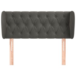 Tête de lit avec oreilles Gris foncé 103x23x78/88 cm Velours 634193634193