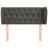 Tête de lit avec oreilles Gris foncé 103x23x78/88 cm Velours 634193634193
