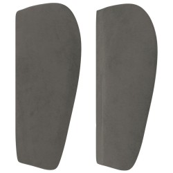Tête de lit avec oreilles Gris foncé 103x23x78/88 cm Velours 634193634193