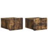 Cabinet de chevet mural 2 pcs Chêne fumé 33 x 34,5 x 24 cm 634194634194