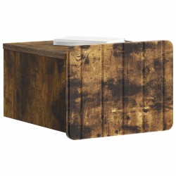 Cabinet de chevet mural 2 pcs Chêne fumé 33 x 34,5 x 24 cm 634194634194