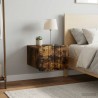 Cabinet de chevet mural 2 pcs Chêne fumé 33 x 34,5 x 24 cm 634194634194