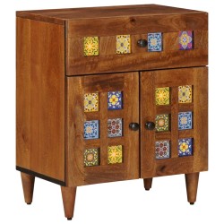 Cabinet de chevet Marron 50 x 33 x 60 cm Bois de mangue massif 634196634196