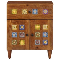 Cabinet de chevet Marron 50 x 33 x 60 cm Bois de mangue massif 634196634196