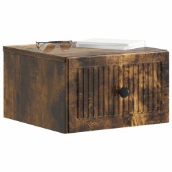 Cabinet de chevet mural 2 pcs Chêne fumé 33 x 34,5 x 20 cm 634197634197
