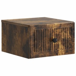 Cabinet de chevet mural 2 pcs Chêne fumé 33 x 34,5 x 20 cm 634197634197