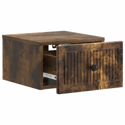 Cabinet de chevet mural 2 pcs Chêne fumé 33 x 34,5 x 20 cm 634197634197