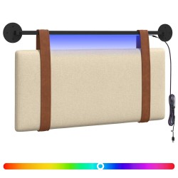 Tête de lit suspendue Avec lumière LED Crème PU antique 634198634198