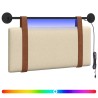 Tête de lit suspendue Avec lumière LED Crème PU antique 634198634198