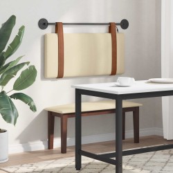 Tête de lit suspendue Avec lumière LED Crème PU antique 634198634198