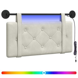 Tête de lit suspendue Avec lumière LED Crème Velours 634199634199