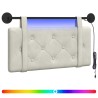 Tête de lit suspendue Avec lumière LED Crème Velours 634199634199