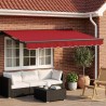Auvent rétractable électrique Rouge et Anthracite 3 x 2,5 m 634207634207