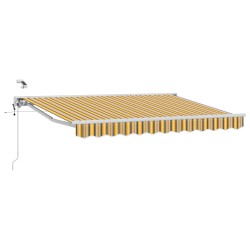Auvent rétractable électrique Jaune, Gris et Blanc 3 x 2,5 m 634208634208